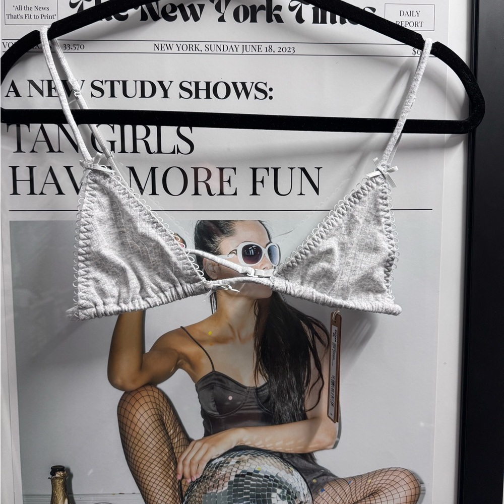 SKIMS Gray Triangle Bralette